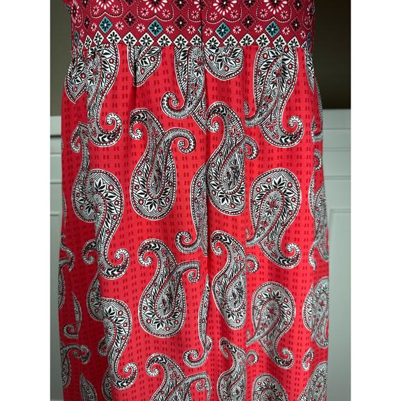 Kut From The Kloth Paisley Print Maxi Dress Sz 12 Boho Bohemian Patchwork Summer - Picture 8 of 14